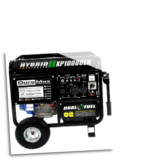 DuroMax XP10000EH 10000-Watt 18-Hp-Idle Voltage Selector-Control DUAL-FUEL--Gas-LP HYBRID  Electric Start-Battery,Wheel kit,Included120/240V 50A,Low Oil Shutoff CARB/Caiif EPA Compliant,FREE SHIPPING