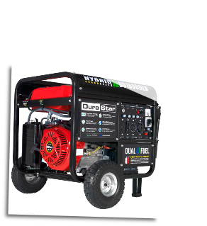 DuroStar DS10000EH 10000-Watt 18-Hp Dual Fuel HYBRID w/ Electric Start,W/Battery-120v/240v 50 Amp-AC/DCRegLow Oil Shutoff-Wheel kit-FREE SHIPPING