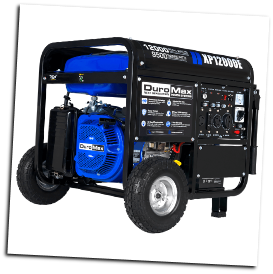 DuroMax XP12000E Gasoline-Elect start-12000 Watt 457cc18 HP Battery&Wheel kit-Included-Low oil shutoff-CARB/Caiif EPA Compliant-FREE SHIPPING