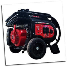 All Power 10000 Watt Dual Fuel GASOLINE/PROPANE-ELECTRIC START-Low engine oil alert--4x AC 120V outlets;1 x 120/240V twist-lock outlet;1x 12V DC- hour meter, maintenance free battery and flat free wheel kit-Fuel Gauge-FREE SHIPPING (SKU: All Power 10000 Watt Dual Fuel Gasoline/Propane GG10000EGL)