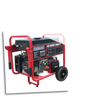 GENTRON 12000W-GASOLINE-15HP, 459cc,air-cooled, OHV Eng- 8″ wheel kit-4x 120V Outlets AC; 1x 120V Twist-Lock Outlet; 1x 120V/240V Twist-Lock Outlet; 1x 12V DC Outlet-2 Year Warranty-FREE SHIPPING