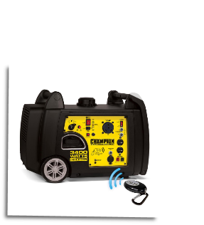 Champion Power Equipment 3100-Watt Gasoline Powered Wireless Remote Electric Start Portable Generator with Champion 192cc 4-Stroke Engine