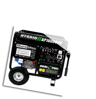 DuroMax XP10000EH 10000-Watt 18-Hp-Idle Voltage Selector-Control DUAL-FUEL--Gas-LP HYBRID  Electric Start-Battery,Wheel kit,Included120/240V 50A,Low Oil Shutoff CARB/Caiif EPA Compliant,FREE SHIPPING