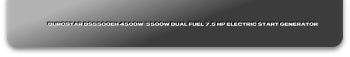 DUROSTAR DS5500EH 4500W/5500W DUAL FUEL 7.5 HP ELECTRIC START GENERATOR