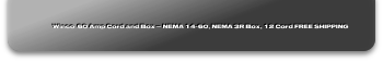 Winco  60 Amp Cord and Box – NEMA 14-60, NEMA 3R Box, 12′ Cord FREE SHIPPING
