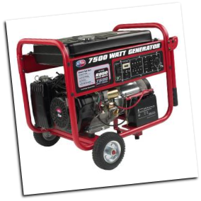 All Power America  7500e Watt 13 HP-Electric Start- Auto Voltage Reg-5 Outlets-120/240Volt-12 Volt DC-50Amp-Free battery and wheel kit-9 Hour run@1/2 load-Portable Generator =FREE SHIPPING (SKU: APGG7500)