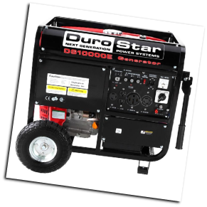 DuroStar DS10000E 10000-Watt 18-Hp Gas w/ Electric Start AC and DC Reg-& Wheel Kit-Low oil shut-off-EPA and CARB-FREE SHIPPING (SKU: DuroStar DS10000E GASOLINE)