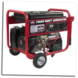 All Power America  7500e Watt 13 HP-Electric Start- Auto Voltage Reg-5 Outlets-120/240Volt-12 Volt DC-50Amp-Free battery and wheel kit-9 Hour run@1/2 load-Portable Generator =FREE SHIPPING