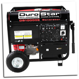 DuroStar DS10000E 10000-Watt 18-Hp Gas w/ Electric Start AC and DC Reg-& Wheel Kit-Low oil shut-off-EPA and CARB-FREE SHIPPING